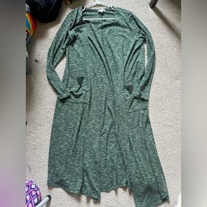 LuLaRoe Forest Green Long cardigan